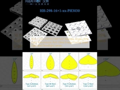 16 In 1 LED's 25°/55°/90°/120° Meerdere hoeken 95% lichttransmissie Anti-flitser energiebesparende straatlantaarns en schijnwerpers