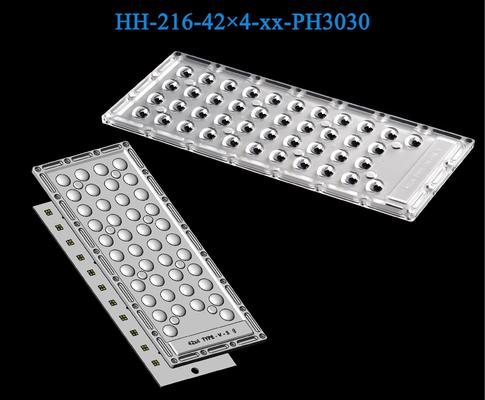 290*126mm Size 168pcs 3030LEDs Waterproof Uniform Light Output Street Lighting Lens