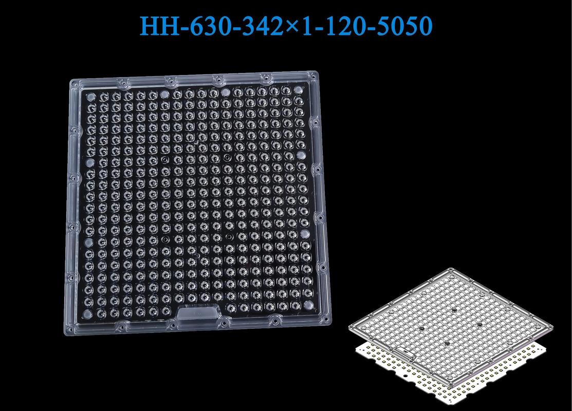 Ultra Uniformity 120° Optics For LED Plant Lamps: 286x286mm High-Transmittance Panel, Compatible With 5050 LEDs